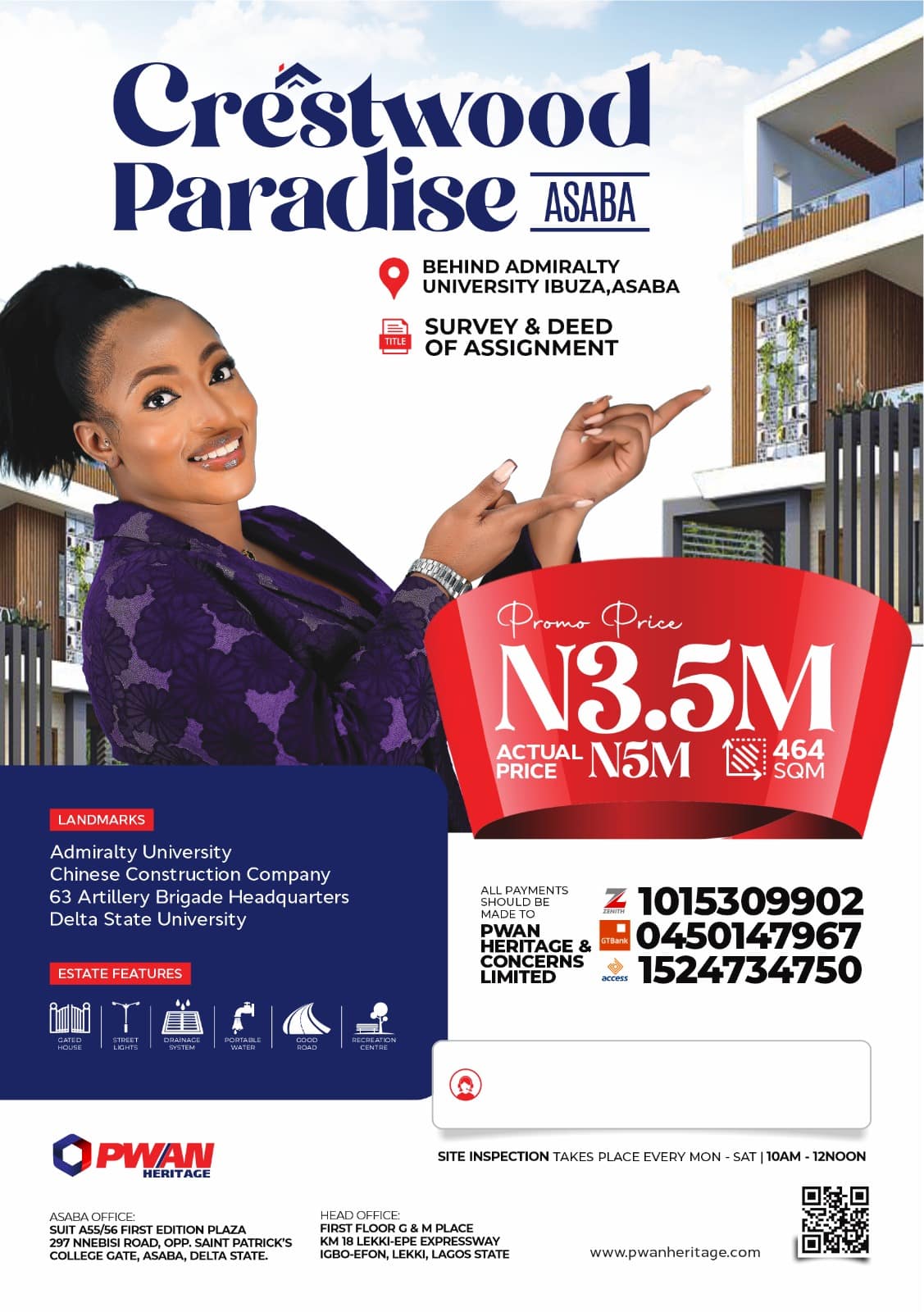 Crestwood Paradise, Asaba